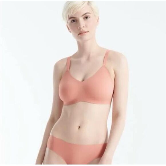 ✨Knix Padded V Neck Wireless Pink Ginger Sz 5 Bra✨ - Picture 5 of 10